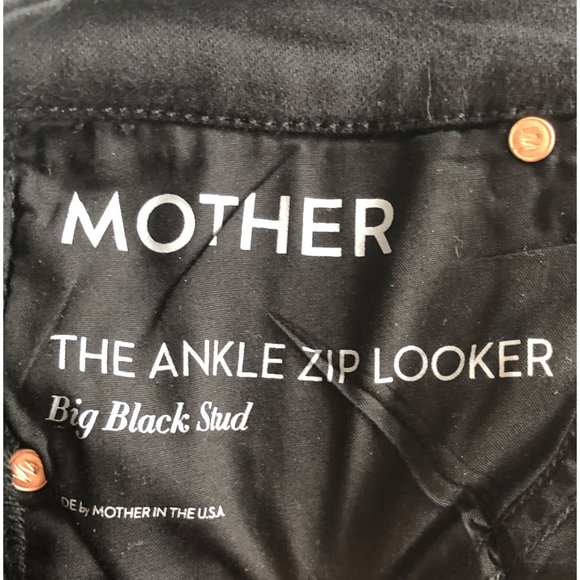 MOTHER The Ankle Zip Looker “Big Black Stud” Jeans - Size 27 - Picture 12 of 14